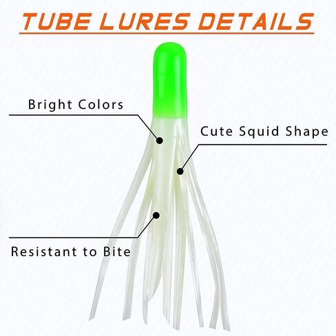 Soft Plastic Fishing lures Jig Head Hooks Kit, 110pcs Crappie Tube Jig Heads Worm Lures Fishing Artificial Bait Bass Trout Saltwater Freshwater in Saudi Arabia