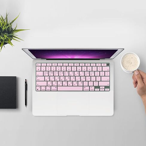 Korean Keyboard Cover for MacBook Air 13 A2337 2020,Light Pink in Saudi Arabia