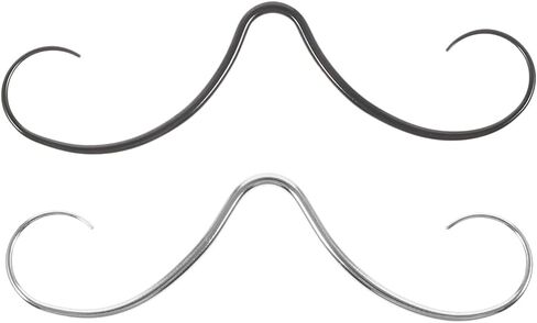 valiclud الحاجز ثقب الشارب الأنف الدائري، 2pcs شارب الحاجز الدائري ثقب المجوهرات، الفولاذ المقاوم للصدأ حلقة الأنف شماعات الغضروف القرط الأطواق للنساء الرجال 1.6x62mm in Kuwait