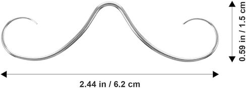 valiclud الحاجز ثقب الشارب الأنف الدائري، 2pcs شارب الحاجز الدائري ثقب المجوهرات، الفولاذ المقاوم للصدأ حلقة الأنف شماعات الغضروف القرط الأطواق للنساء الرجال 1.6x62mm in Kuwait