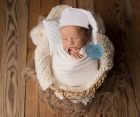CUTEBBPHOTO أغطية ممتدة لحديثي الولادة دعائم تصوير فوتوغرافي للفتيات والرضع التفاف الصور دعائم قماط طويل يلتف مموج لتقوم بها بنفسك بطانية التقاط الصور سلة مغلفة in Saudi Arabia