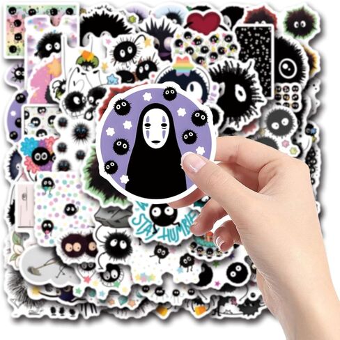 67 قطعة من ملصقات Soot Sprite، ملصقات كرتونية جمالية مقاومة للماء، ملصقات فينيل لزجاجة المياه، والكمبيوتر المحمول، والهاتف، وملصقات لوح التزلج للمراهقات والفتيات والأطفال... in Kuwait