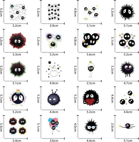 67 قطعة من ملصقات Soot Sprite، ملصقات كرتونية جمالية مقاومة للماء، ملصقات فينيل لزجاجة المياه، والكمبيوتر المحمول، والهاتف، وملصقات لوح التزلج للمراهقات والفتيات والأطفال... in Kuwait