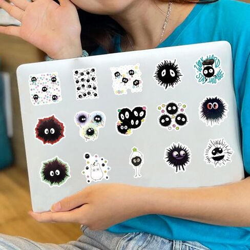 67 قطعة من ملصقات Soot Sprite، ملصقات كرتونية جمالية مقاومة للماء، ملصقات فينيل لزجاجة المياه، والكمبيوتر المحمول، والهاتف، وملصقات لوح التزلج للمراهقات والفتيات والأطفال... in Kuwait