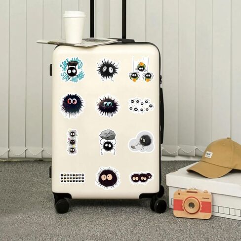 67 قطعة من ملصقات Soot Sprite، ملصقات كرتونية جمالية مقاومة للماء، ملصقات فينيل لزجاجة المياه، والكمبيوتر المحمول، والهاتف، وملصقات لوح التزلج للمراهقات والفتيات والأطفال... in Kuwait