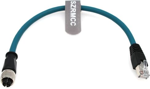SZRMCC M12 X-Code 8Pin موصل أنثى إلى كابل إيثرنت RJ45 Cat6A كابل شبكة جيجابت مقاوم للماء عالي المرونة لمستشعر أتمتة الكاميرا الصناعية (2 متر) in Kuwait