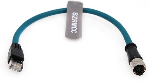 SZRMCC M12 X-Code 8Pin موصل أنثى إلى كابل إيثرنت RJ45 Cat6A كابل شبكة جيجابت مقاوم للماء عالي المرونة لمستشعر أتمتة الكاميرا الصناعية (2 متر) in Kuwait