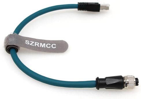 SZRMCC M12 X-Code 8Pin موصل أنثى إلى كابل إيثرنت RJ45 Cat6A كابل شبكة جيجابت مقاوم للماء عالي المرونة لمستشعر أتمتة الكاميرا الصناعية (2 متر) in Kuwait