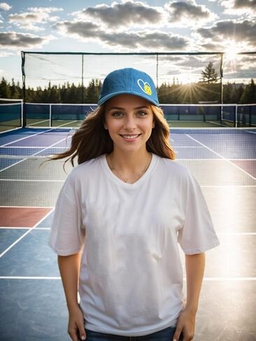 Pickleball Hat with Gift Box, Pickleball Gifts for Women Men, Adjustable Embroidered Heart Pickleball Baseball Cap in Saudi Arabia