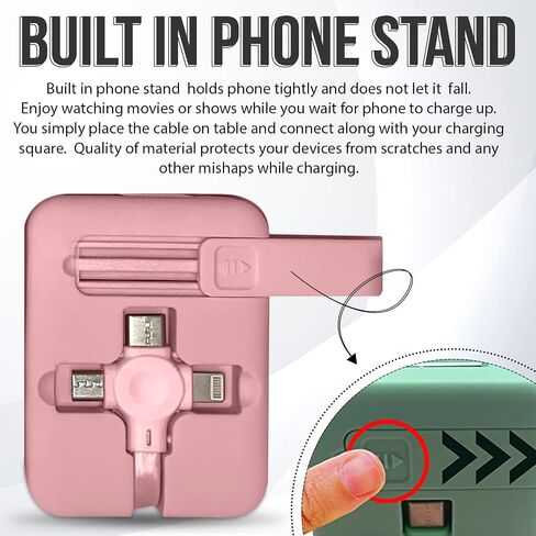 2 حزمة سلك كابل شحن ثلاثة في واحد 3 في 1 سلك قابل للسحب - كابل USB شاحن سريع متوافق / النوع C / مايكرو / متوافق مع كابل Android المتوافق مع Apple بطول 3 أقدام in Saudi Arabia