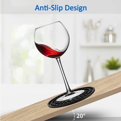 Coasters - [6 Pack] - Silicone Coasters for Drinks - Coasters with Holder, Non Slip and Non-Stick Coasters. Prevents Damage to Furniture and Tables, Suitable for Both Hot and Cold Drinks. in Saudi Arabia