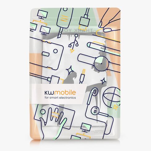 غطاء شاشة كمبيوتر kwmobile متوافق مع شاشة مقاس 27-28 بوصة - لا تلمس شاشتي باللون الأبيض / الأسود in Kuwait