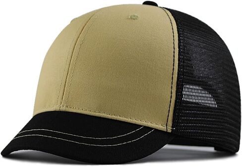 Short Bill Hat Plus Size Mesh Baseball Cap Summer Breathable Short Brim Trucker Hat Sports Running Hat in Kuwait