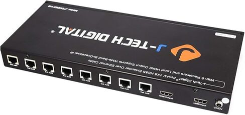 J-Tech Digital HDMI Extender Splitter 1x4 Over Single Cat5e/6 Ethernet Cable Up To 164ft. Supports PoC HDMI Loopout IR Control EDID Switch in Saudi Arabia