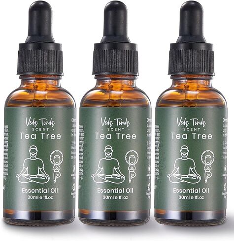 VTS Essential Oils - Lavender & Sweet Orange & Tea Tree, Premium Grade Essential Oils Set with Dropper for Diffusers, Humidifiers, Aromatherapy, Massage, Skin & Hair Care, 1 Fl Oz (Pack of 3) in Saudi Arabia