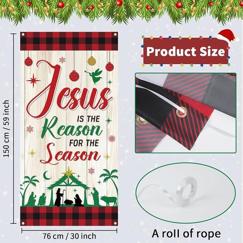Christmas Snowman Door Cover Merry Christmas Background Banner Christmas Snowflake Background Cute Snowman Backdrop for Front Door Xmas Party Decor Supplies in Saudi Arabia