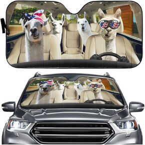 Parrot Family Driving Car Windshield Sunshade Foldable Window Auto Sun Visor, Funny Parrot Foldable Window Sunshade Cover for Car, Truck(57 x 27.5) (Parrot)