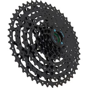 Box Three Prime 9 Non E-Bike & E-Bike Cassette 11-46T, 11-50T, 12-46T & 12-50T Fits Standard HG Hubs 9/10/11 Speed Cassette Mountain Bike, Compatible Lightweight Bicycle MTB Bike Cassette