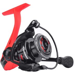 KastKing Royale Legend II Ice Spinning Reel - 5.8 oz - Size 500 is Perfect for Ice Fishing, Up to 11 Lbs Carbon Drag, 5.1:1 Gear Ratio, Sharkskin Water-Wicking TPE Grips, Extra Long Reel Foot Stem for Gloves