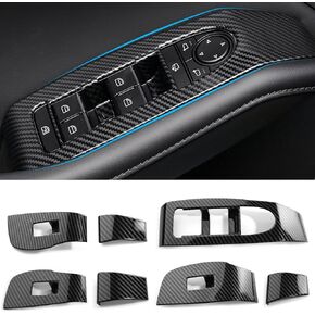لمازدا 3 CX-30 2024 2023 2022 2021 2020 ملحقات ABS رياضي السيارات مسند ذراع السيارة نافذة رفع لوحة التحكم قفل الباب التبديل غطاء الكسوة-نمط ألياف الكربون