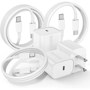 Fast Charger for iPhone 15 Charger Fast Charging 3Pack, 3+3+6ft USBC to USBC Cable Cord &20W Type C Charger Block for iPhone 15/15 Pro Max/15 Pro/15 Plus/iPad Pro/Air/Mini, AirPods Pro (2nd)