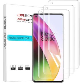Orzero (3 Pack) Compatible for OnePlus 8 Soft TPU Screen Protector, Premium Quality Edge to Edge (Full Coverage) Screen Protector, High Definition Anti-Scratch Bubble-Free (Not Glass)