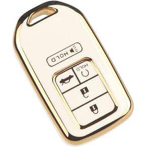 for Honda Key Covers, Soft TPU Protective Button Key Fob Cover,for Honda Accord Civic CRV Odyssey Smart Remote Key (Black)