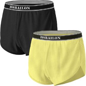 ZONBAILON Mens Pajama Sleep Shorts Mesh Booty Sexy 3 Inch Lounge Underwear