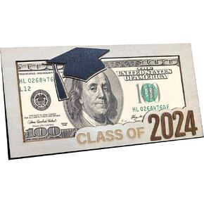 Personalized Class of 2024 Graduation Money Gift Holder Custom Name Card Box for Seniors College Graduation Cash Holder Gift