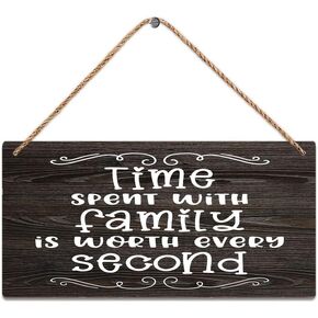 Wooden Sign Room Decorations Think Happy Thoughts Wood Sign Decoration Gifts Family Sign, Wall Art Farmhouse Vintage Rustic Decor 12 X 6 Inch
