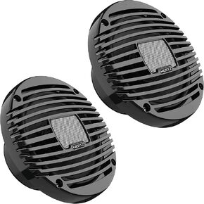 HERTZ HEX 6.5 S-LD-G - 6.5" 4-Ohm Coaxial Marine Speakers with RGB LEDs, Gray Sport Grilles, Pair
