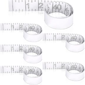 6 Pcs Fish Ruler Decal Fish Measuring Tape Sticker for Boat Adhesive Fishing Ruler Transparent Waterproof Fish Sticker Clear Tape Measure for Boats Kayak Net Gaff Fishing Accessories