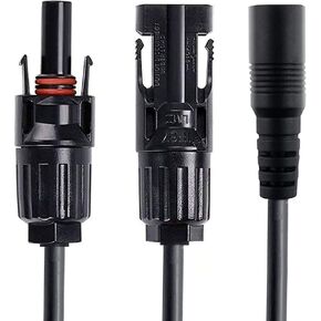ACOPOWER HY-AS-FD8MM DC 8mm Female to Solar Connector Adapter, Black