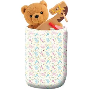 DESIGNERGREETINGS Designer Greetings Glitterwrap™ 48" Instant Wrap Super Sac (New Baby “Little One" Design) Large Plastic Gift Bag with Tag and Yarn – Gender Neutral New Baby