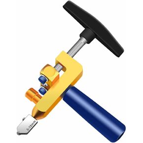 2 in 1 High-Strength Portable Ceramic Tile Glass Cutter Opener Home Glass Cutter Tile Cutter Diamond Cutting Hand Tools (Black)