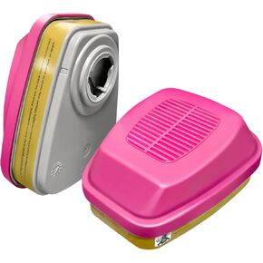 (1 Pair) Respirator Cartridge/Filter 60926 Organic Vapors Filter for 6000, 7000 and FF-400 Series Masks, Effectively Filtering, Acidic Gases, Paint, Formaldehyde, Chemical, Dust