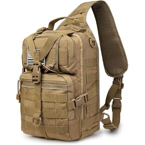 G4Free Tactical Sling Backpack Big Molle EDC Assault Range Bag Pack Military Style for Concealed Carry