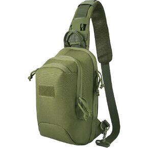 BOMTURN Sling Bag Small Backpack Men: Waterproof Tactical Bag Compact EDC Bag CCW Bags Concealed Carry Sling Backpack Outdoor