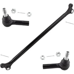 BOXI 3pcs Front Center Drag Link and Outer Tie Rod Ends Fit for Nissan Frontier 1998 4WD/Frontier 1999-2000 (2.4L 4WD or 3.3L)/Frontier 2001-2004 3.3L/Xterra 2000-2004 | DS80593 ES3466