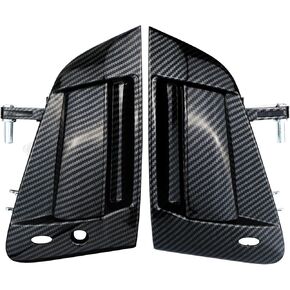 Pair Exterior Door Handle Assembly Front Left&Right Side Carbon Fiber Compatible with 2009-2017 Nissan 370Z Replaces 80606-1EA0B 80607-1EA0B
