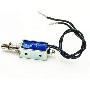 0530# مغناطيس كهربائي ذو ملف لولبي مفتوح الإطار، شوط 10 مم، 5N، DC 12V 1A