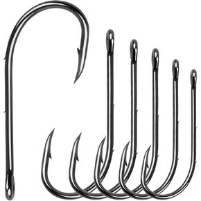 Baitholder Fishing Hooks Barbed Shank Beak Bait Holder Hooks Black Carbon Steel Offset Jig Fishing Hooks Saltwater Freshwater