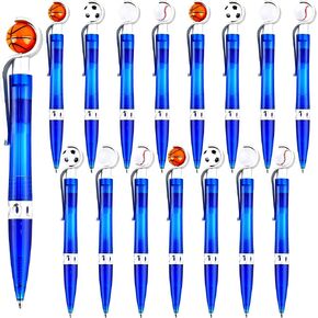 16 PCS Novelty Basketball Soccer Golf Baseball Pen Sport Retractable Ballpoint Pen Cool Sport Writing Pen Team Present Pen for Kid School Office Sport Meeting Souvenirs Desk Decor (Color Set 1)