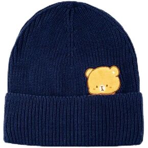 Milk Mocha Winter Beanie - Cute Warm Knit Beanie Hat Cap for Women and Men with Embroidered Character