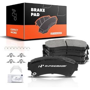 A-Premium Front Ceramic Disc Brake Pads Set Compatible with Select Ford, Mazda, Mercury and Lincoln Models - Fusion 2006-2012, MKZ 2007-2012, Zephyr 2006, 6 2006-2013, Milan 2006-2011, 4 Pcs