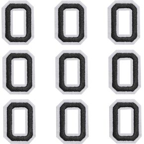 GYGYL Iron on Letters Patches, 9Pcs of 2 Inch White Letter "P" Patches, Alphabet Embroidered Patch for Clothes, Dress, Hat, Socks, Jeans, DIY Accessories