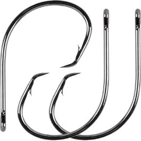 Fishing Hooks Circle Hooks Saltwater, 50/150pcs in-line Circle Hooks High Carbon Steel Fish Hooks Straight Eye Barbed Point Catfish Hooks Octopus Hooks for Freshwater Saltwater Fishing