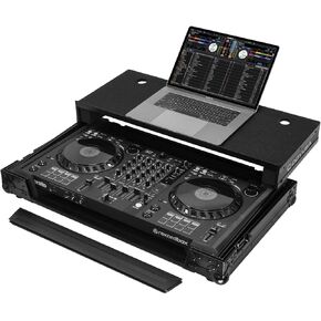 Pioneer DDJ-FLX6 ATA Flight Case in Black with Glide Laptop Platform
