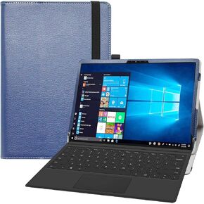 Bige for Dell Latitude 7200 Case,PU Leather Folio 2-Folding Stand Cover for Dell Latitude 7200 /Latitude 7210 12.3" 2-in-1 Tablet(Not fit Latitude 7200 Laptop),Black
