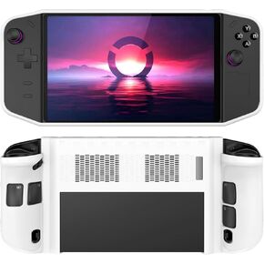 Miimall Protective Case for Legion GO Case with Stand,Full Protection Anti-Slip&Shockproof Soft TPU Cover Case with Ergonomic Grip for Lenovo Legion GO Game Console Handheld Accessories(Black)